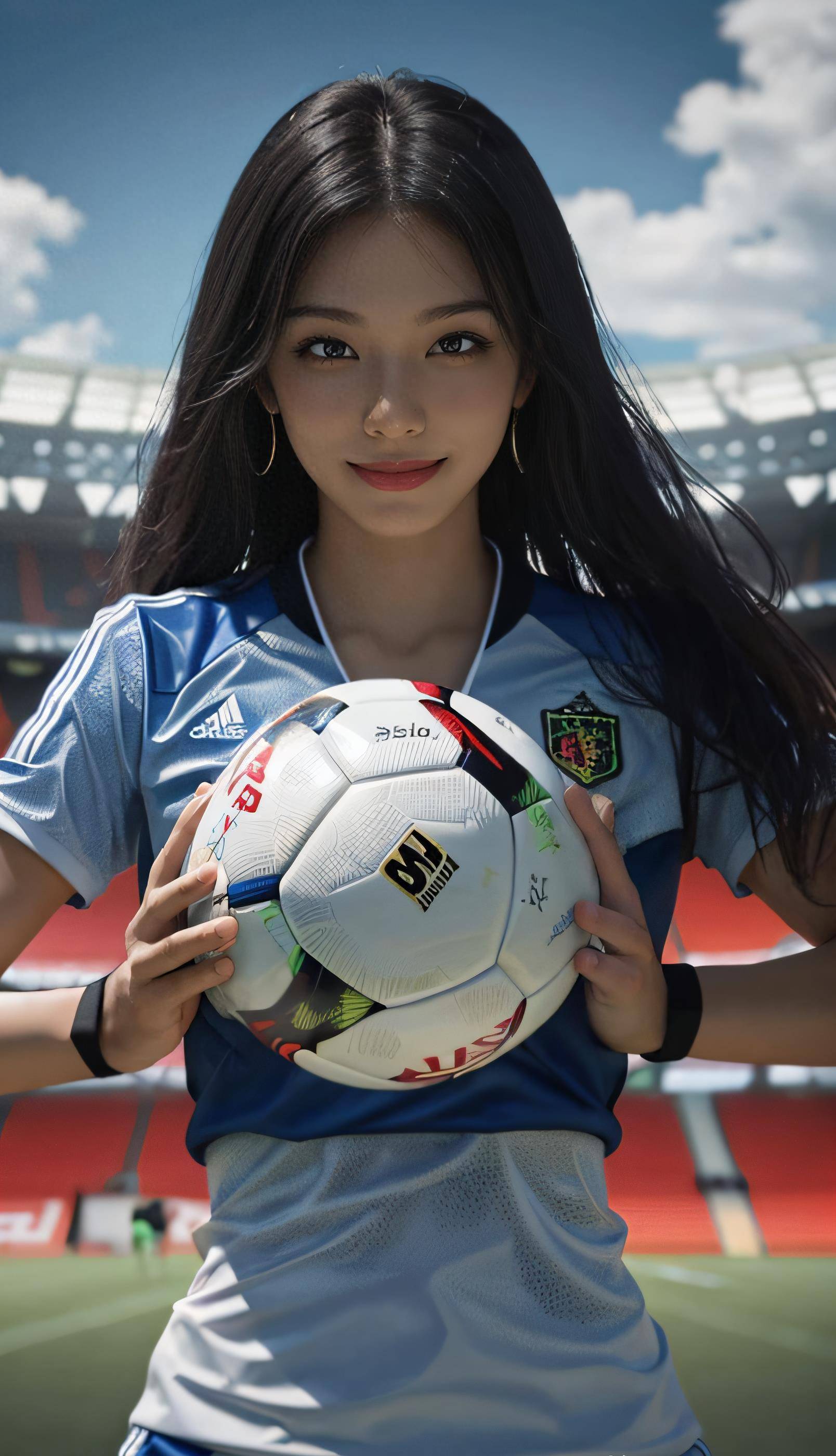 世界级足球赛场上女性选手的完美演绎