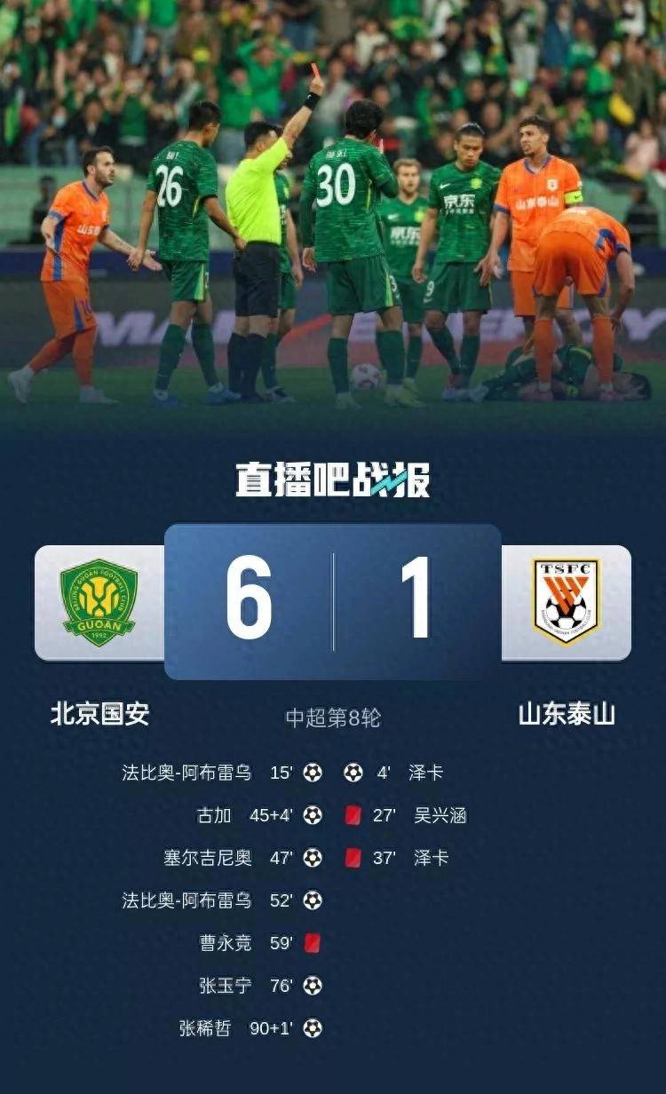 包含申花遭遇争议红牌，国安乘势反超比分完成逆转的词条